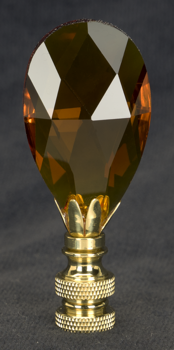 0203 Amber Fine Glass Finials #0203